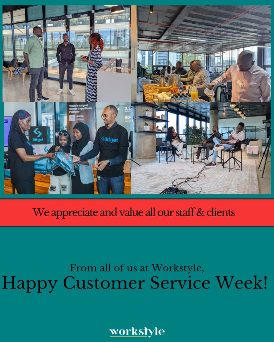 🎉 Happy Customer Service Week 🎉

At Workstyle, we’re celebrating the real MVPs:
✨ Our incredible members – the heartbeat of our community 
✨ Our amazing Workstyle team – always ready with support &amp; service that makes your workday smoother 🌟

This week is all about YOU - the