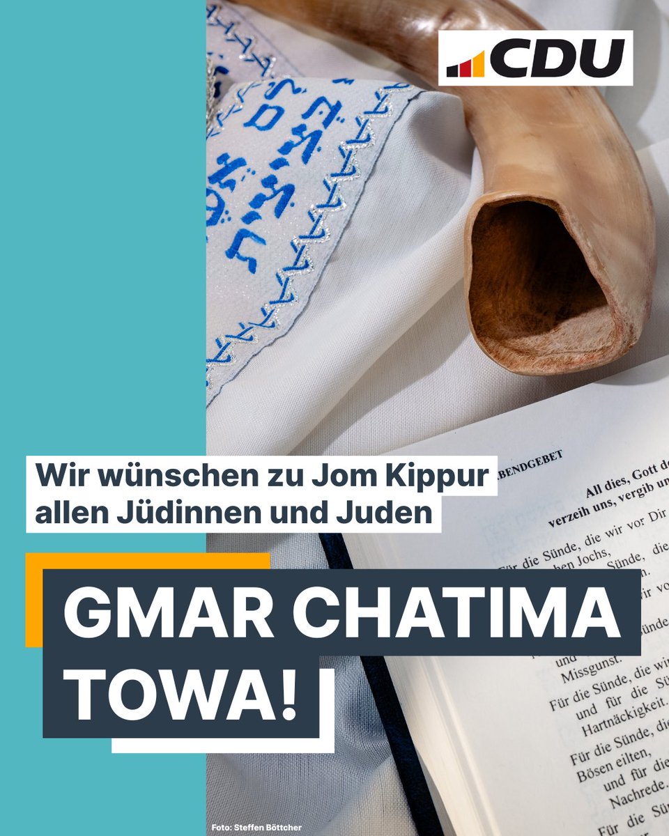 ✡️ Heute Abend beginnt der höchste Feiertag im Judentum - der Versöhnungstag Jom Kippur. Wir wünschen allen Jüdinnen und Juden ein leichtes Fasten und Gmar Chatima Towa! Mögen Sie eingeschrieben werden in das Buch des Lebens.