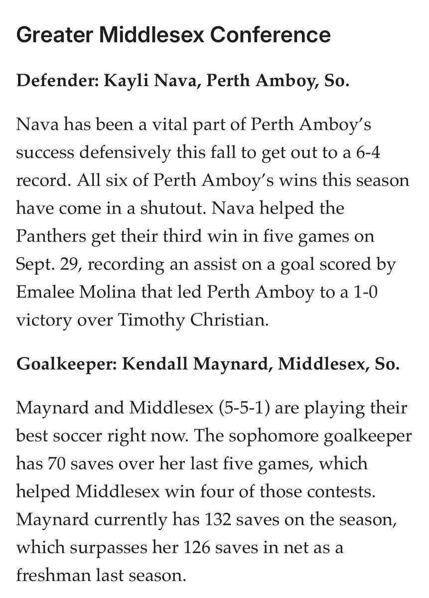 Congrats to Kendall (<a href="/Kmaynard1415/">Kendall Maynard</a>) on being named GMC Goalkeeper of the week for the week of 9/22-9/28!! <a href="/GoJaysAthletics/">MHS Athletics</a>