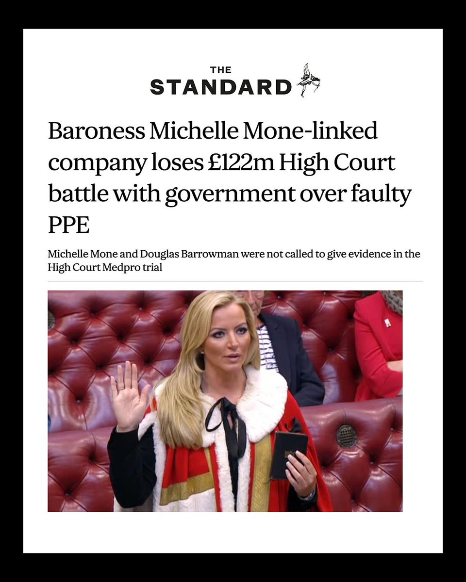 More good news, again from a court - the Robber Baron’s of the Covid era are being held to account. Starting with Michelle Mone and the company she had a ‘quantum relationship’ with - (being both connected and not connected at the same time) - a judge has just ordered them to
