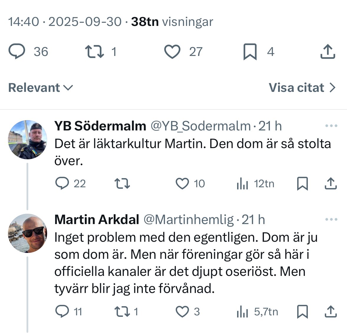 Det här är myndighetsanställdas bild av Sveriges största folkrörelse. Om ni tror att det kommer sluta med Engströms avgång så tror ni fel.

Hatet mot fotbollen genomsyrar hela kåren, från toppchefer till polisaspiranter.