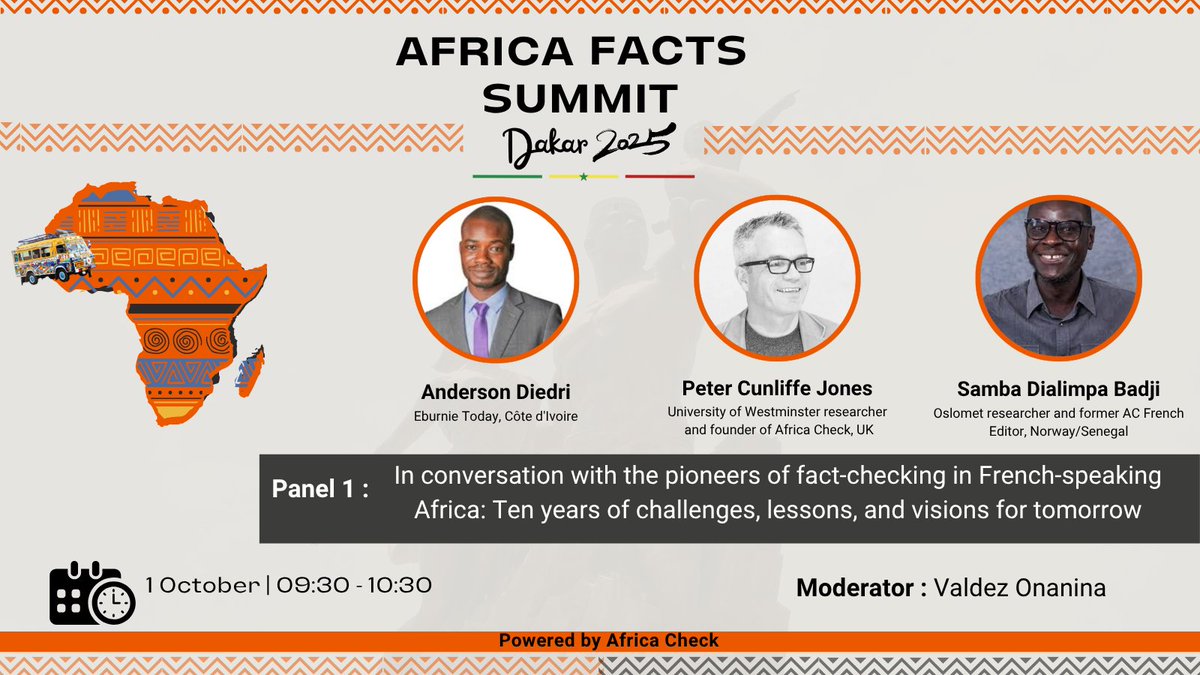 Pioneers stressed the future of fact-checking depends on sustainable funding, proving impact, following clear principles, and using transparent methods that can be clearly explained to the public #AfricaFactsSummit2025 <a href="/EburnieT/">EBURNIE TODAY</a> <a href="/UniWestminster/">University of Westminster</a> <a href="/dialimpa/">samba  dialimpa</a> <a href="/AfricaCheck/">Africa Check</a>