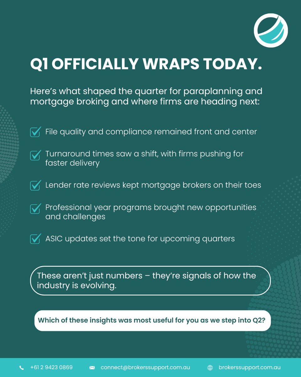Q1 wasn’t just about compliance or rate reviews, it was about how firms adapted.
Resilience + collaboration set the tone.

As Q2 starts: carry the lessons, act with clarity, and create impact. 

Which takeaway will shape this quarter most?

#Q1WrapUp #QuarterlyInsights #BSG