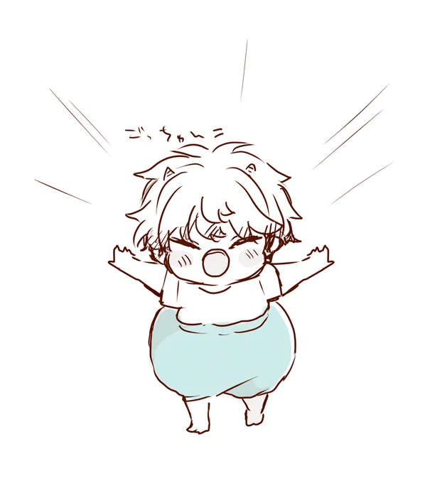 マオちゃんのごっちゅんこ ゆーちゃは結構痛いと思われます。ルーイはマオちゃんの気が済むまで涼しい顔で受けてくれそうだけど、ゆーちゃは途中でうまく逃げそう ※再掲です #育マオ