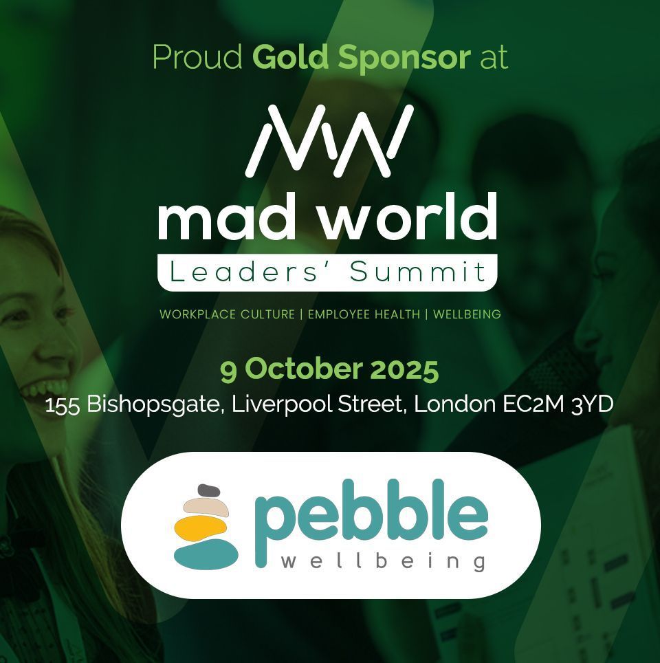 Pebble Wellbeing (@pebblewellbeing) on Twitter photo We're proud to be a Gold Sponsor at the Mad World Leaders' Summit! It's going to be an exciting and insightful event, and we can't wait to attend! 💛 P.S. our very own Head of Pebble Wellbeing <a href="/DavidElliott/">Florida Dave</a> will be speaking 👀
#HR #EAP #Wellbeing We're proud to be a Gold Sponsor at the Mad World Leaders' Summit! It's going to be an exciting and insightful event, and we can't wait to attend! 💛 P.S. our very own Head of Pebble Wellbeing <a href="/DavidElliott/">Florida Dave</a> will be speaking 👀
#HR #EAP #Wellbeing