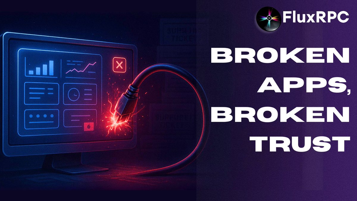 FluxRPC's tweet image. Slow Infra ➞ Broken App ➞ Broken Trust.
Your users don't see your backend; they just feel the failure. Trust is harder to rebuild than a server.
Build on a foundation that doesn't crack. Build on FluxRPC:
fluxrpc.com/pricing