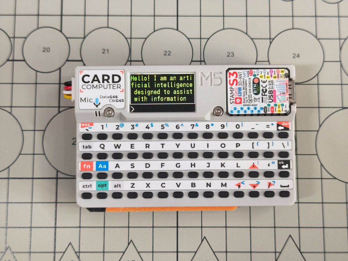 _prokyon_'s tweet image. CardputerLLM Case
@M5Stack
This 3D print kit is designed for GOROman's LLMCardputer project, allowing the Module LLM to be installed on the Cardputer's base and used together
#M5Stack #Cardputer #ModuleLLM #3DPrinting #MakerWorld #DIY #ESP32
