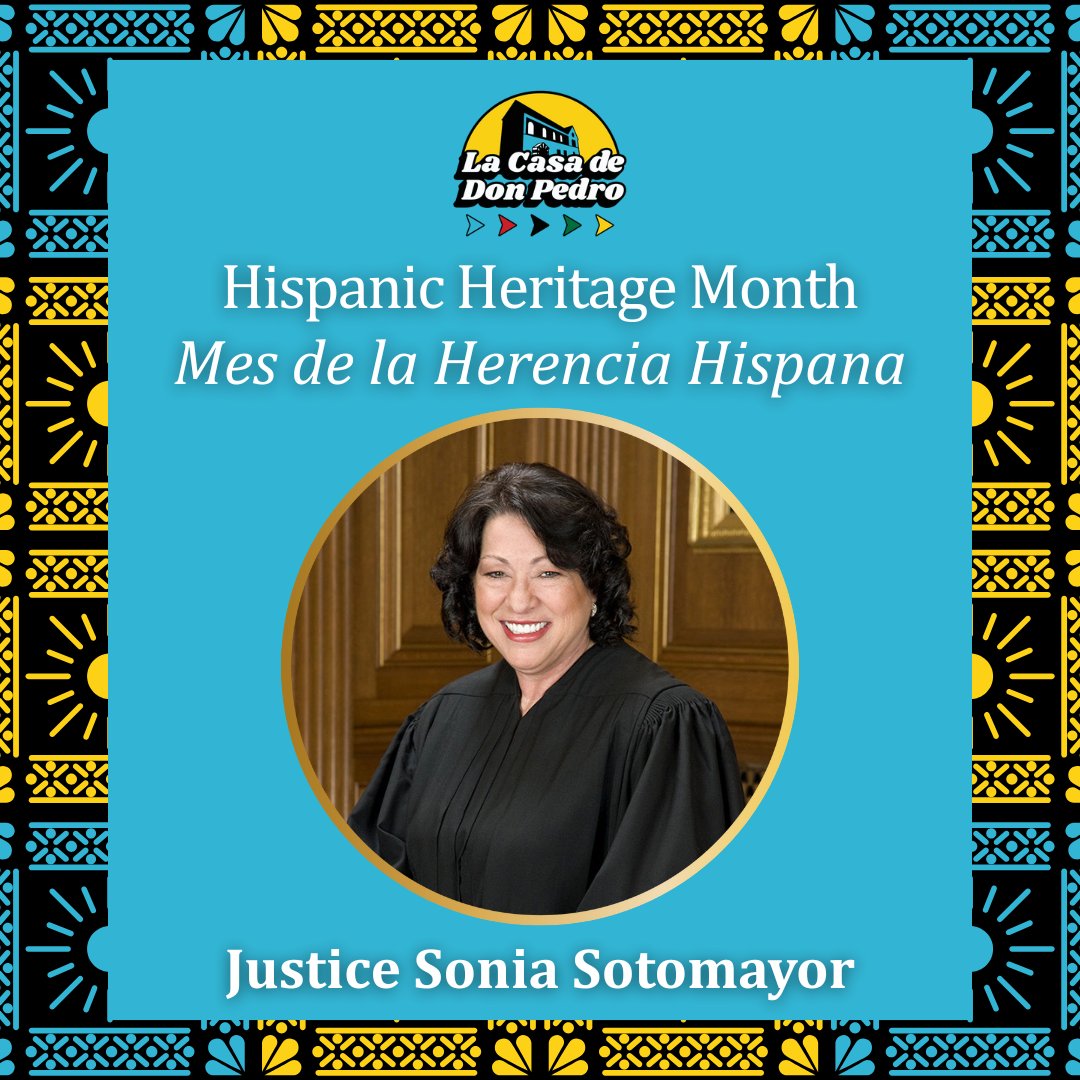 From the Bronx to the Supreme Court—Justice Sonia Sotomayor made history as the first Latina Justice. A trailblazer for fairness, equality &amp; representation, her story shows what’s possible when perseverance meets opportunity. 

#HispanicHeritageMonth #Palante #LaCasaDeDonPedro