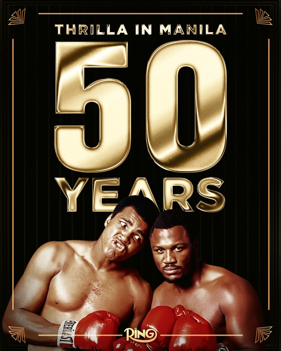 50 years ago today, Muhammad Ali overcame Joe Frazier in the historic Thrilla in Manila 5⃣0⃣⚔️
