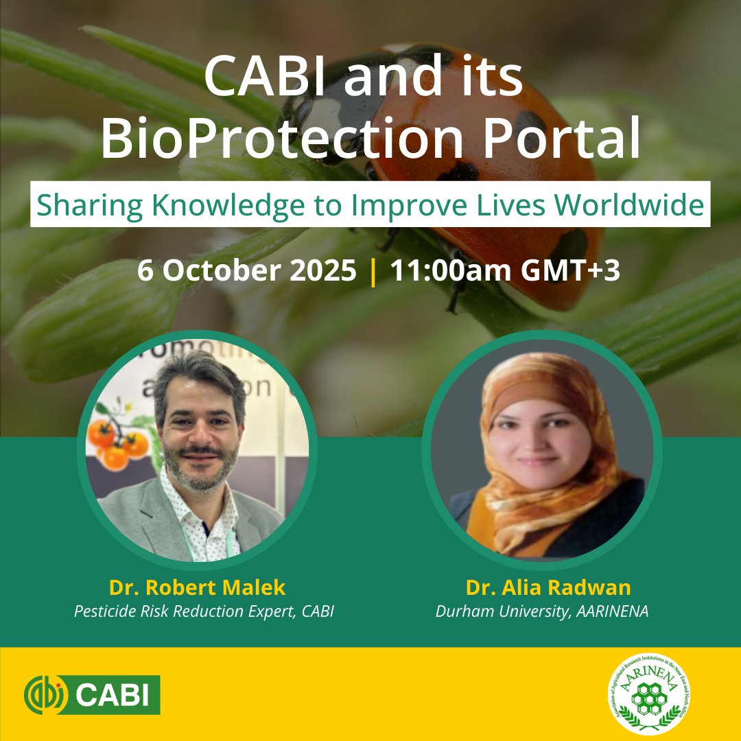 Join us for a webinar hosted by <a href="/aarinena/">AARINENA</a> to discover how we're helping growers and advisors worldwide adopt sustainable pest management solutions. 

🔗 Join here: ow.ly/KCQc50X3Am3
🔑 Password: 546304