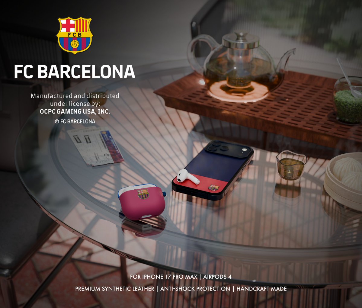 ocpcgaming's tweet image. 💪 Keep your devices as fierce as your team! Our FC BARCELONA protective cases for iPhone 17 and AirPods 4 are perfect for fans who want to showcase their passion. Grab yours today! 🎉 Explore more at: ocpcgaming.com/fcb #FCBarcelona #FanGear #TechProtection #OCPC #GITEX2025