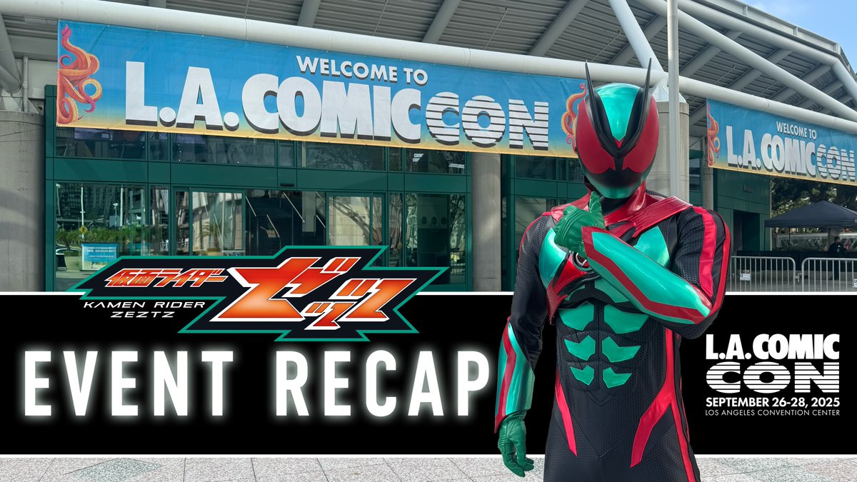 KamenRider_EN's tweet image. Thank you for visiting #KamenRider at LA Comic Con last weekend!
In case you missed it, be sure to check out the #LACC recap video on YouTube!
🔗 youtu.be/aR6PfGrFuKM