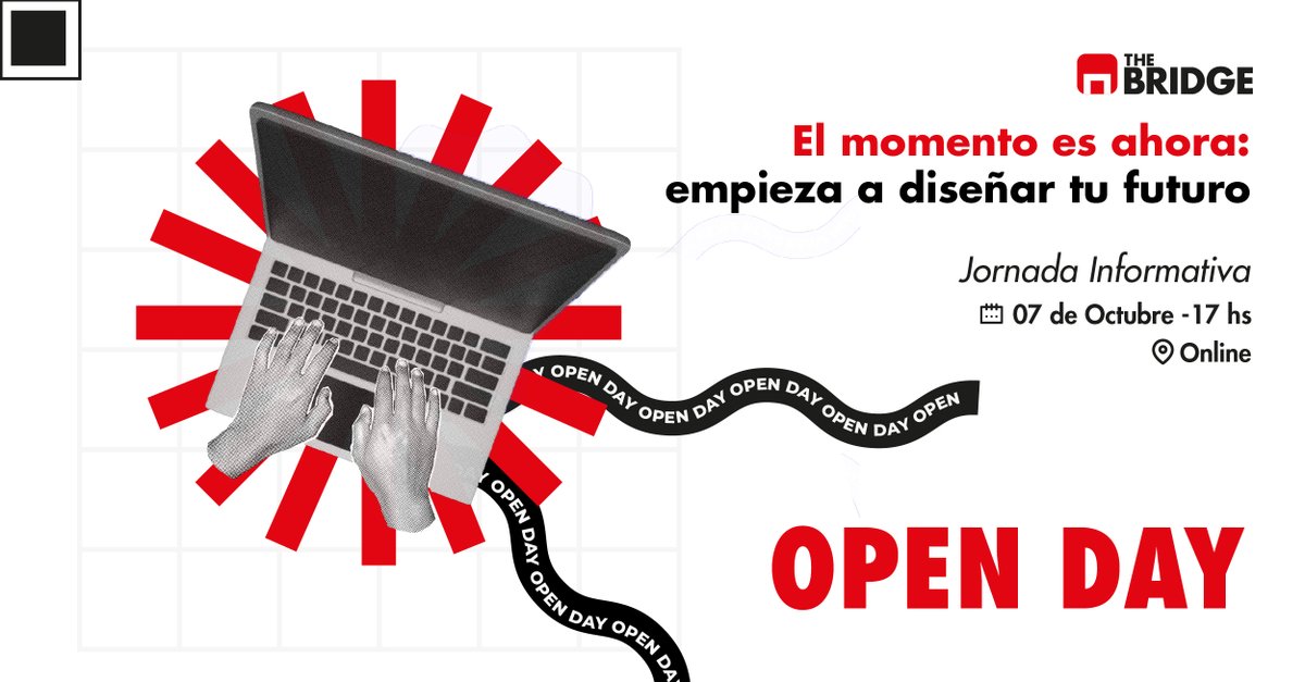 🎯 ¿Y si una tarde online con The Bridge fuera tu puente al futuro tech?
💻 Te esperamos el 7/10 a las 17h en nuestro Open Day Virtual.
Descubre bootcamps, profes y salidas reales.
🚀 Da el primer paso → formacion.thebridge.tech/open-day-virtu…