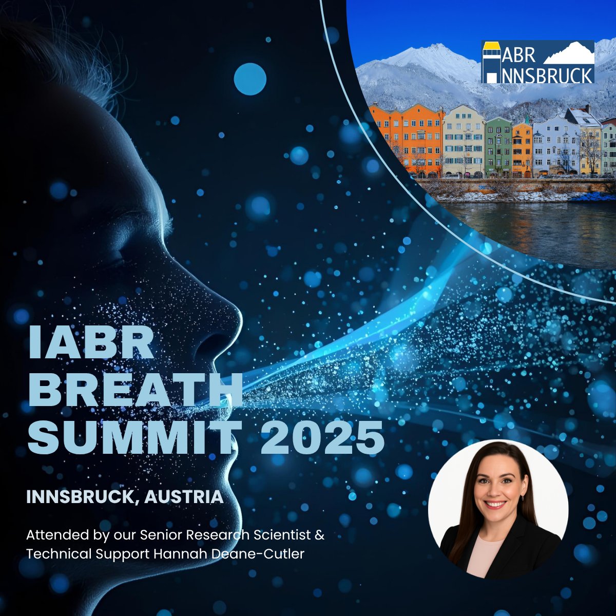 ImspexD's tweet photo. Our Senior Research Scientist &amp; Technical Support, Hannah Cutler, IABR Summit in Innsbruck.
Bringing together global experts in breath analysis, with discussions ranging from oncology &amp; infectious disease to next-generation sensors &amp; data analytics.

👉https://t.co/7uhn26IU2h https://t.co/DYCMQQ9xlU