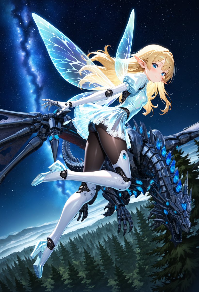 【妖精の森を守るメカシルフィードとメカドラゴン】
人と妖精が力を合わせて造り上げた、妖精の森の守り手です。

『妖精と幻獣』イベント参加投稿になります。
#AI妖精部