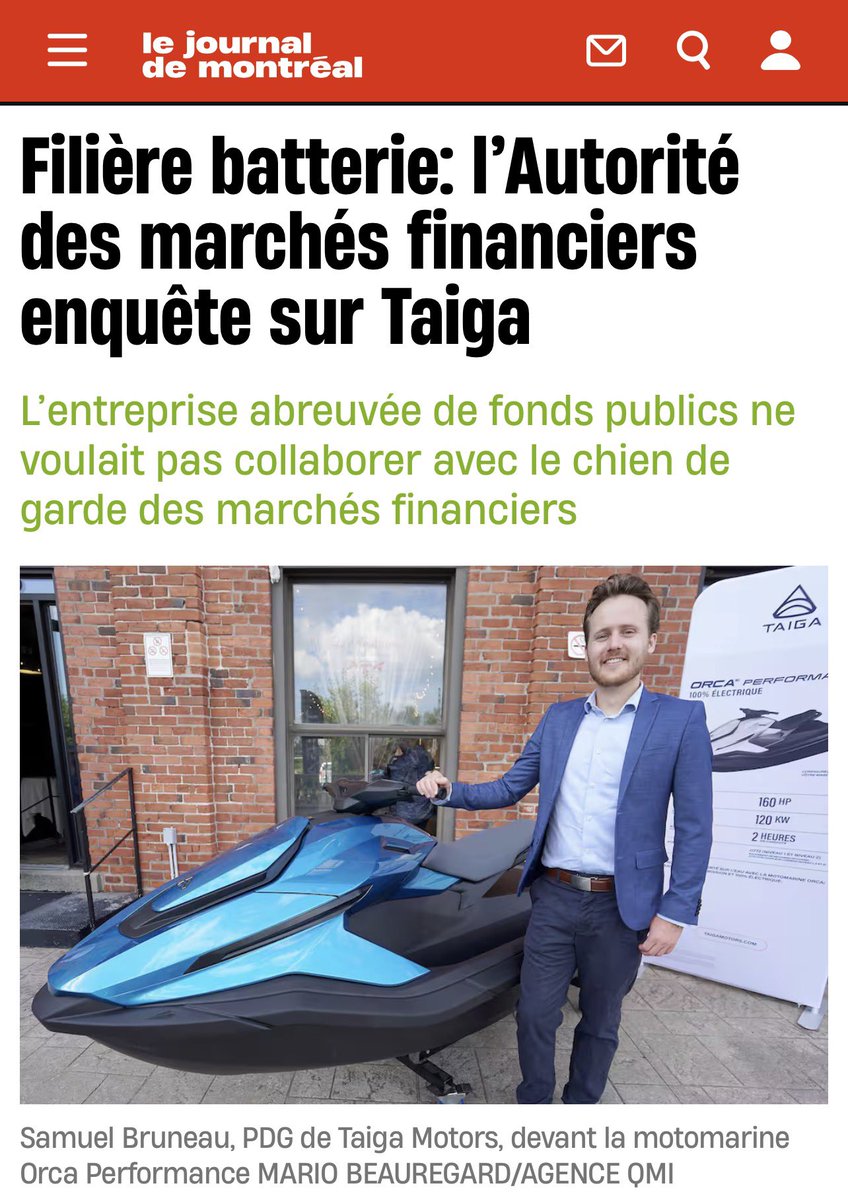 Les caquistes François Legault et Pierre Fitzgibbon ont mis presque 19 millions $ dans Taiga il y a environ deux ans, alors que l’entreprise connaissait de graves difficultés financières.

Deux fins stratèges.

Votre PM économique!

*