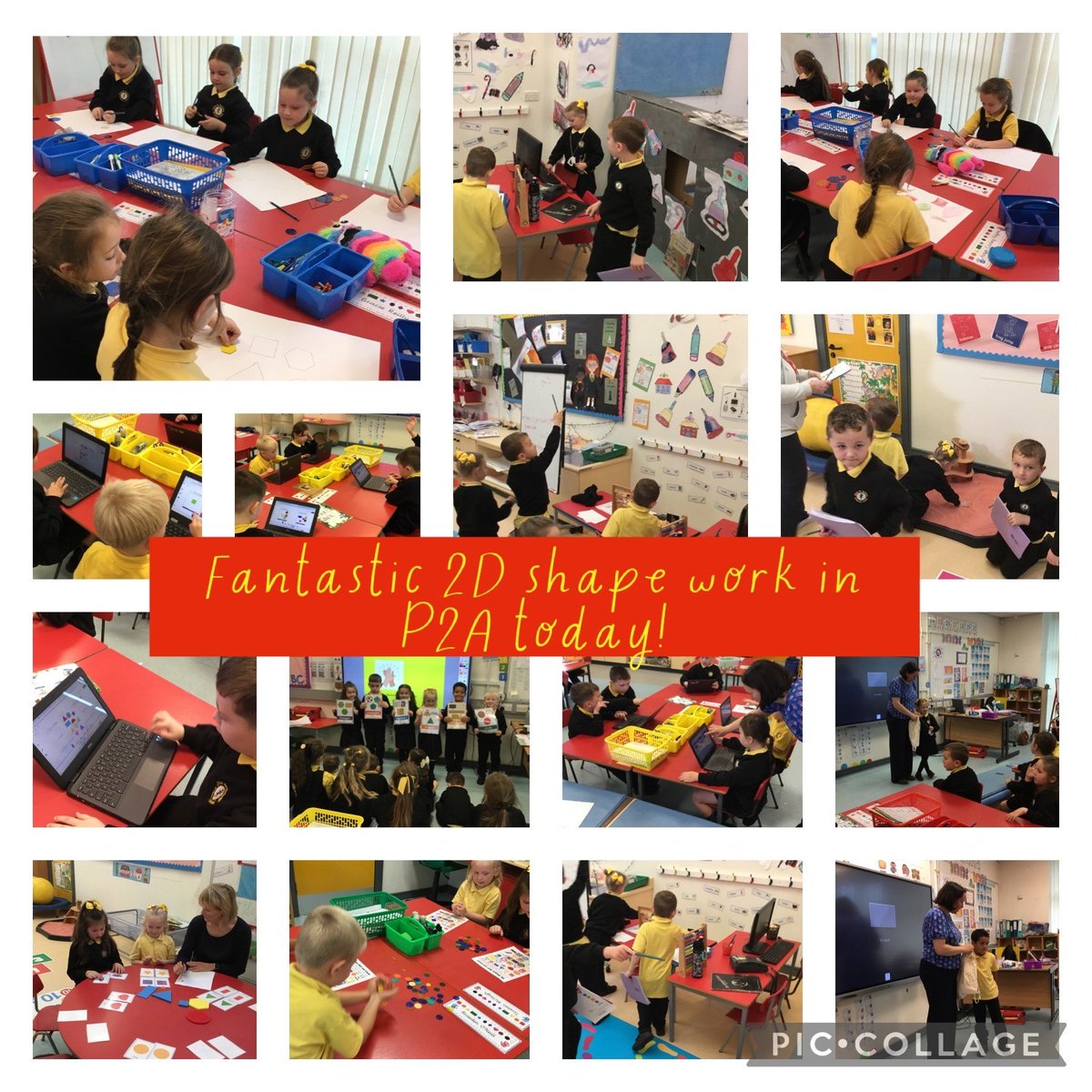 ctrps1's tweet image. 🔺🔵 Today P2A were exploring 2D shapes and their properties!

They loved going on a Shape Hunt around the school and guessing the mystery shapes in the Feely Bag! 🕵️‍♂️🎒

#MathsIsFun #ShapeExplorers #ActiveLearning #P2A