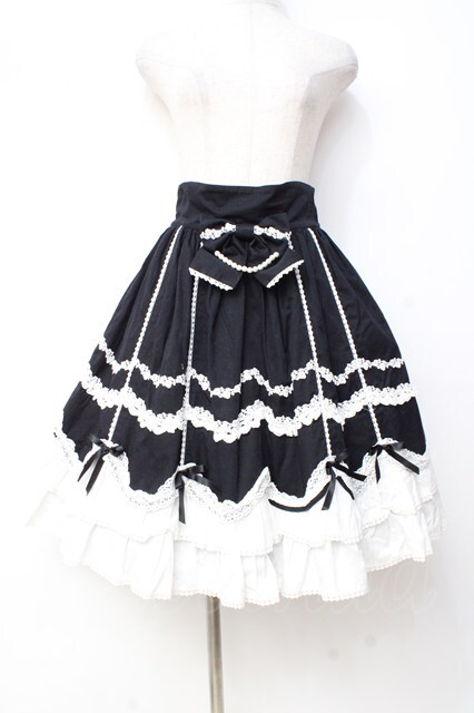 Angelic Pretty スカラップスカート 黒 Sugar Cross JSK by Angelic Pretty