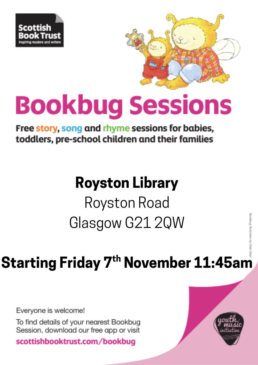 St_Rochs's tweet image. Our Senior Pupils are hosting BookBug sessions in Royston Library from Friday, 7th November at 11.45am.
@St_Mungos_Pri @stcuthbertsglas @StMartinsPSGCC @StTeresaPS @SaintRochsPS