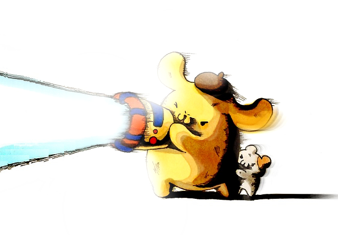flGX6sFLqpzrNIZ's tweet photo. ポムポムバズーカ発射！！
#ポムポムプリン　#マフィン　#イラスト https://t.co/4noZcLWtmI