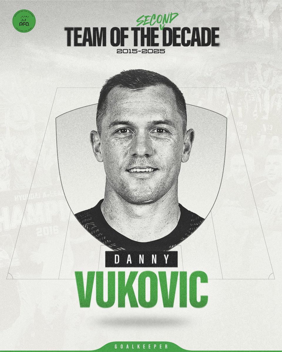 CCMariners's tweet image. We are immensely proud to announce, in collaboration with @thepfa, that legendary Mariners figure Danny Vukovic has been named as the Goalkeeper in the PFA Team of the Second Decade! 👏
Congratulations on another thoroughly deserved honour, Vuka 💛
#CCMFC | @aleaguemen