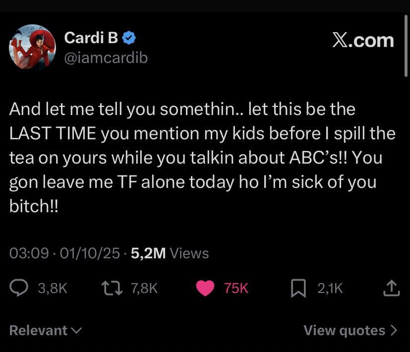 mattxctrl's tweet photo. Since y’all keep saying Cardi talked about #her son first….

8:34.                                                  9:09. https://t.co/SbOd8uVqYj