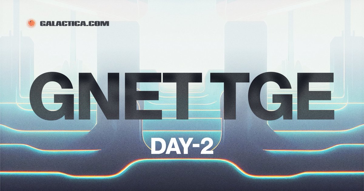 🚀 The countdown continues…

Only 2 days left until the $GNET TGE!

The network that powers private, compliant, and sovereign on-chain identity is about to go live.

🔗 galactica.com