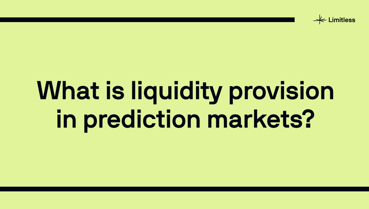 trylimitless's tweet photo. Place limit orders = provide liquidity. 

- Daily USDC rewards  
- Bonus points  
- Zero fees    

Read more: https://t.co/ugcGGeQiXJ https://t.co/HQnwemqrUT