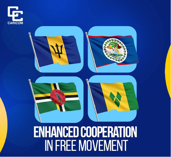 Four #CARICOM Member States -Barbados, Belize, Dominica and St Vincent and the Grenadines -will implement full Free Movement of their nationals among themselves from Wednesday, 1 October 2025. Read more:  shorturl.at/84l05