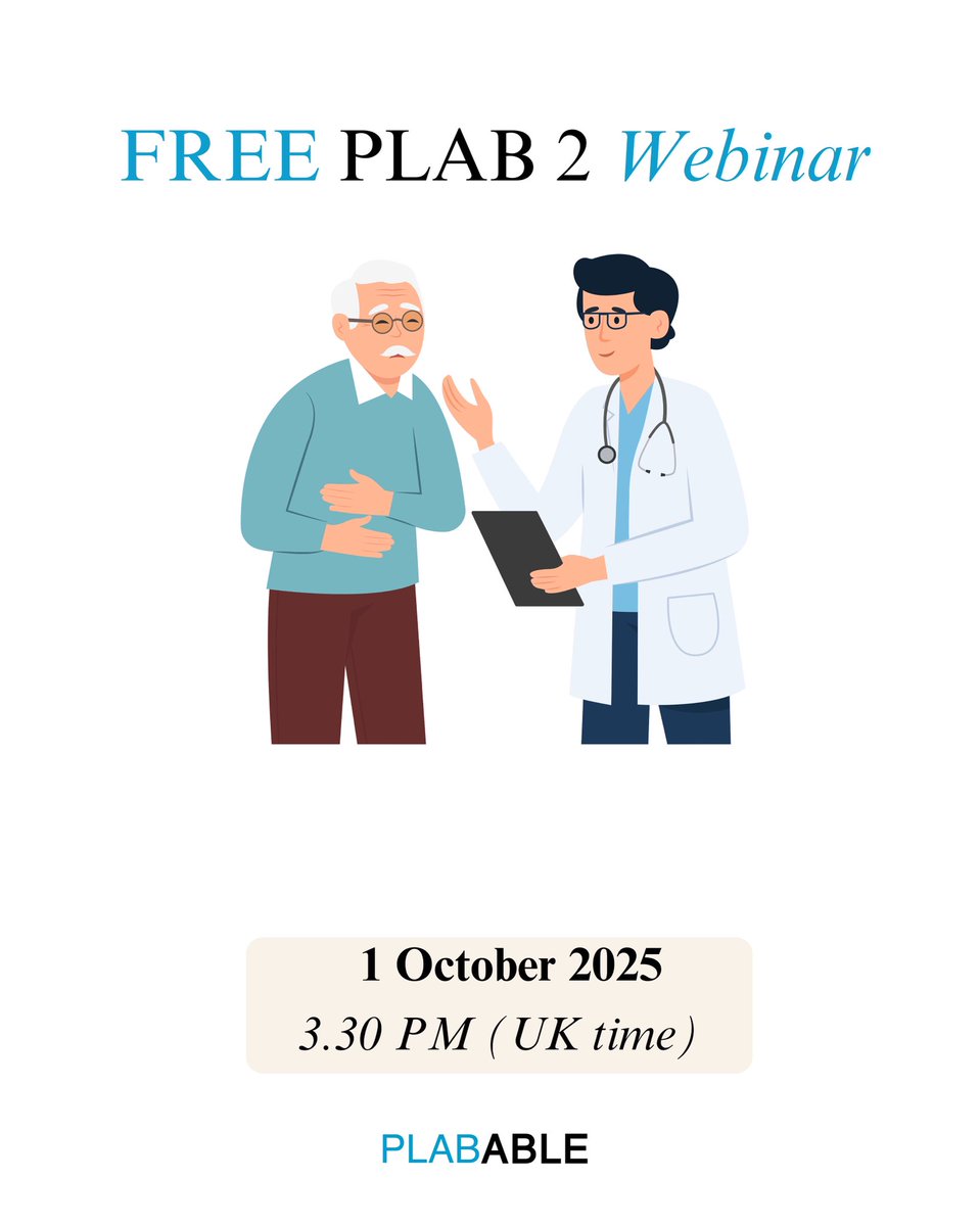 plabable's tweet image. FREE PLAB 2 webinar TODAY with Dr Sze! 

Join here ➡️ us02web.zoom.us/webinar/regist…