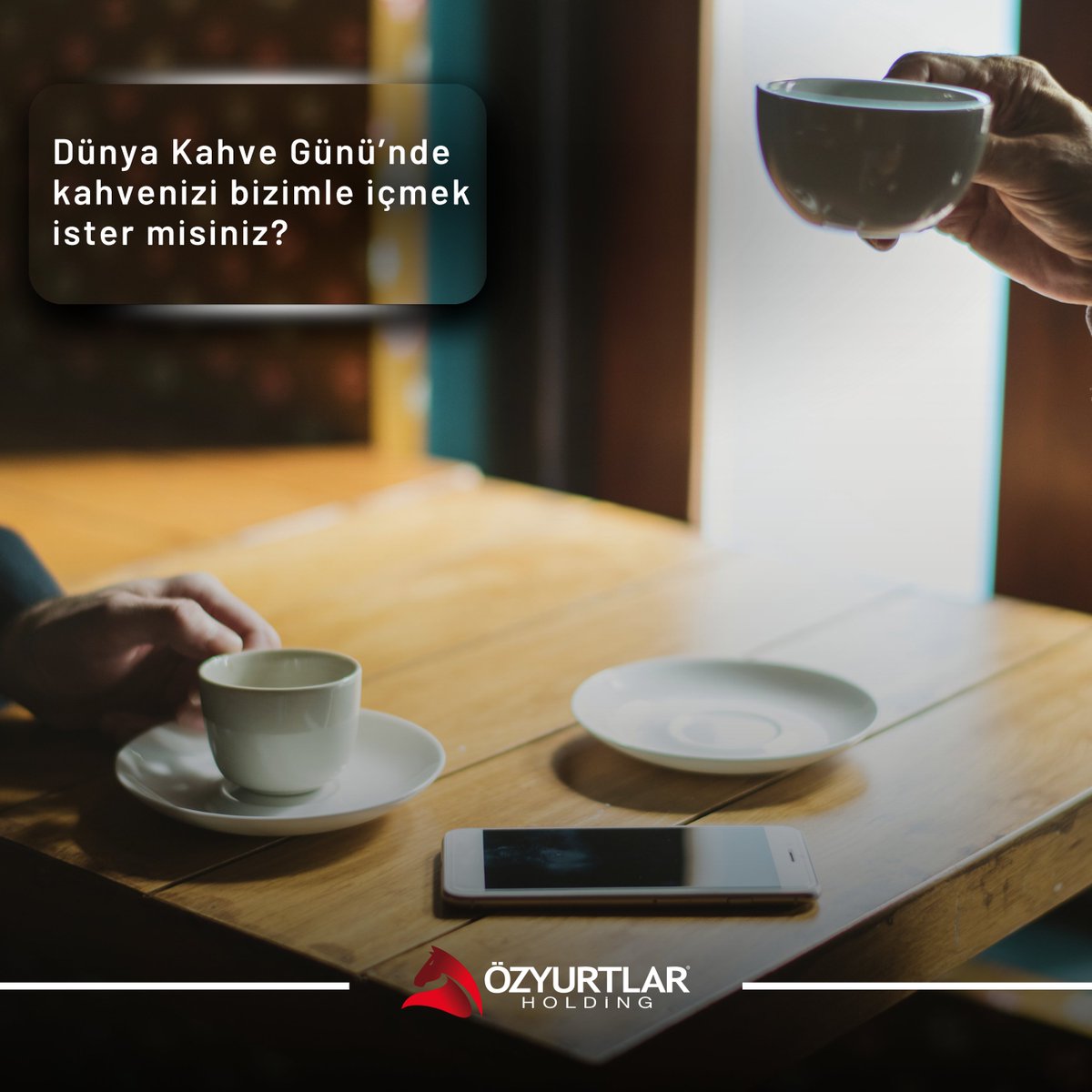 ☕ Dünya Kahve Günü'nde kahvenizi bizimle içmek ister misiniz?

#ÖzyurtlarHolding #DünyaKahveGünü