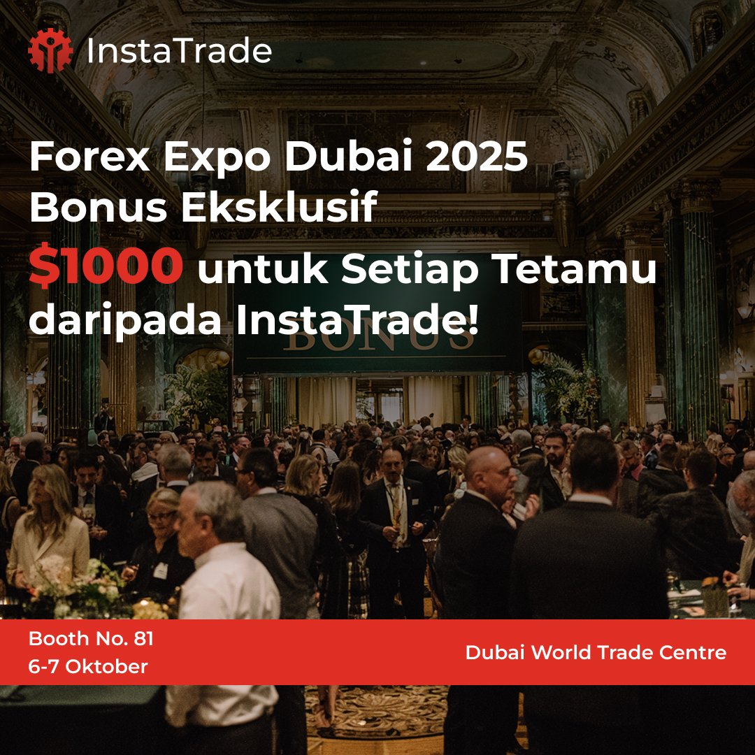 InstaForex_MS's tweet image. 🎉 Kunjungi Booth InstaTrade – 81! Forex Expo Dubai 2025

🌍 Pada 6–7 Oktober, Dubai akan menjadi pusat industri Forex global — menganjurkan salah satu acara terbesar dalam industri, Forex Expo Dubai 2025!

🏆 Kami berbangga mengumumkan: InstaTrade ialah penaja DIAMOND rasmi…