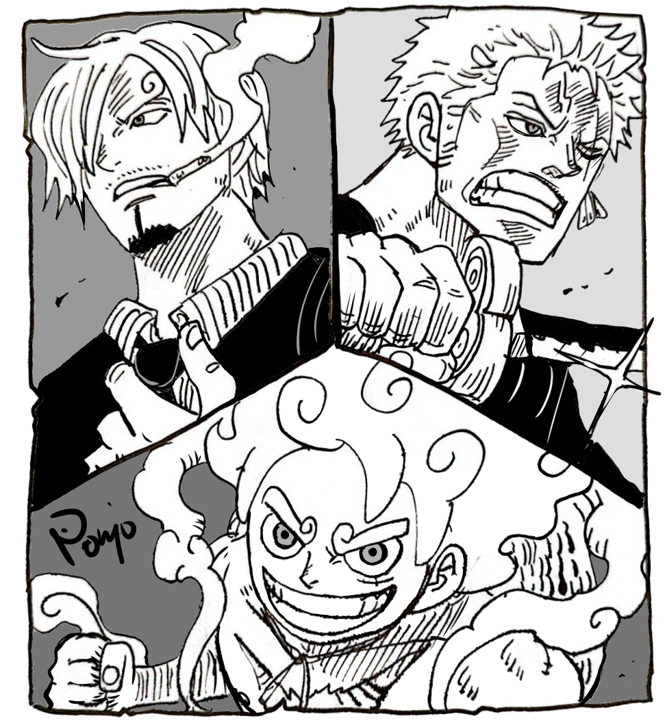 麦わら3強!!!
#ワンピース #ONEPIECE 