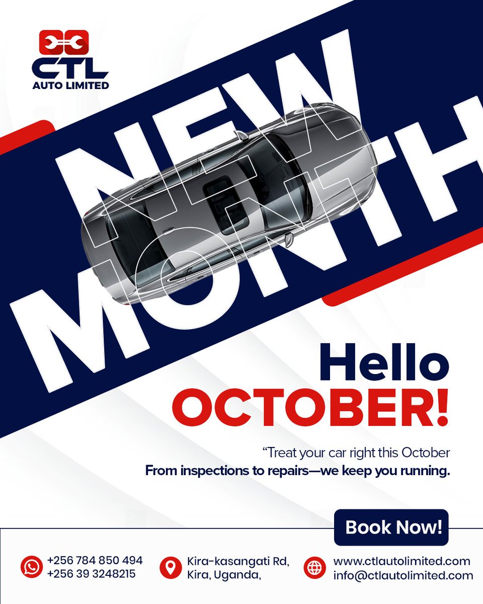 ctl_auto_ltd's tweet image. Welcome to October! 🌅

NEW MONTH: Hello October! Get peace of mind on the road. ✨

@ctl_auto_ltd   provides the expertise your car deserves. We handle everything from basic services to complex repairs—guaranteed to keep you moving.

#CTLAuto #CarServices #ReliableCarService