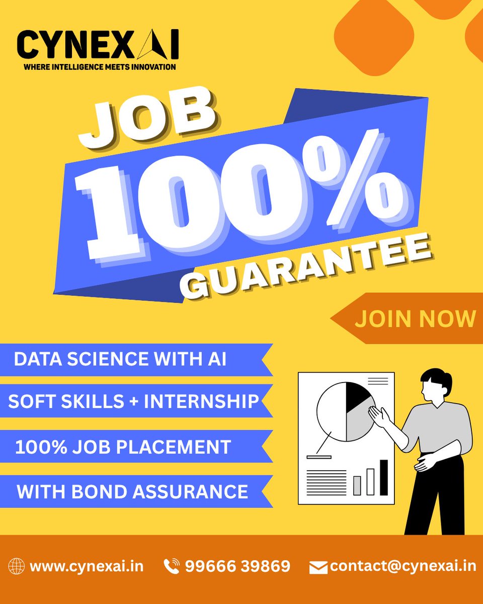 CynexAi's tweet photo. 🚀 Start Learning Today with Cynex AI!
* Explore our latest courses
* Flexible learning options
* Expert-led sessions

💻 Visit: https://t.co/StByUplJWl
📧 Email us: contact@cynexai.in
📞 Contact: +91 99666 39869

#educación #student #courses #datascience #aicommunity #genai #Hyd https://t.co/ys4ejVfasQ