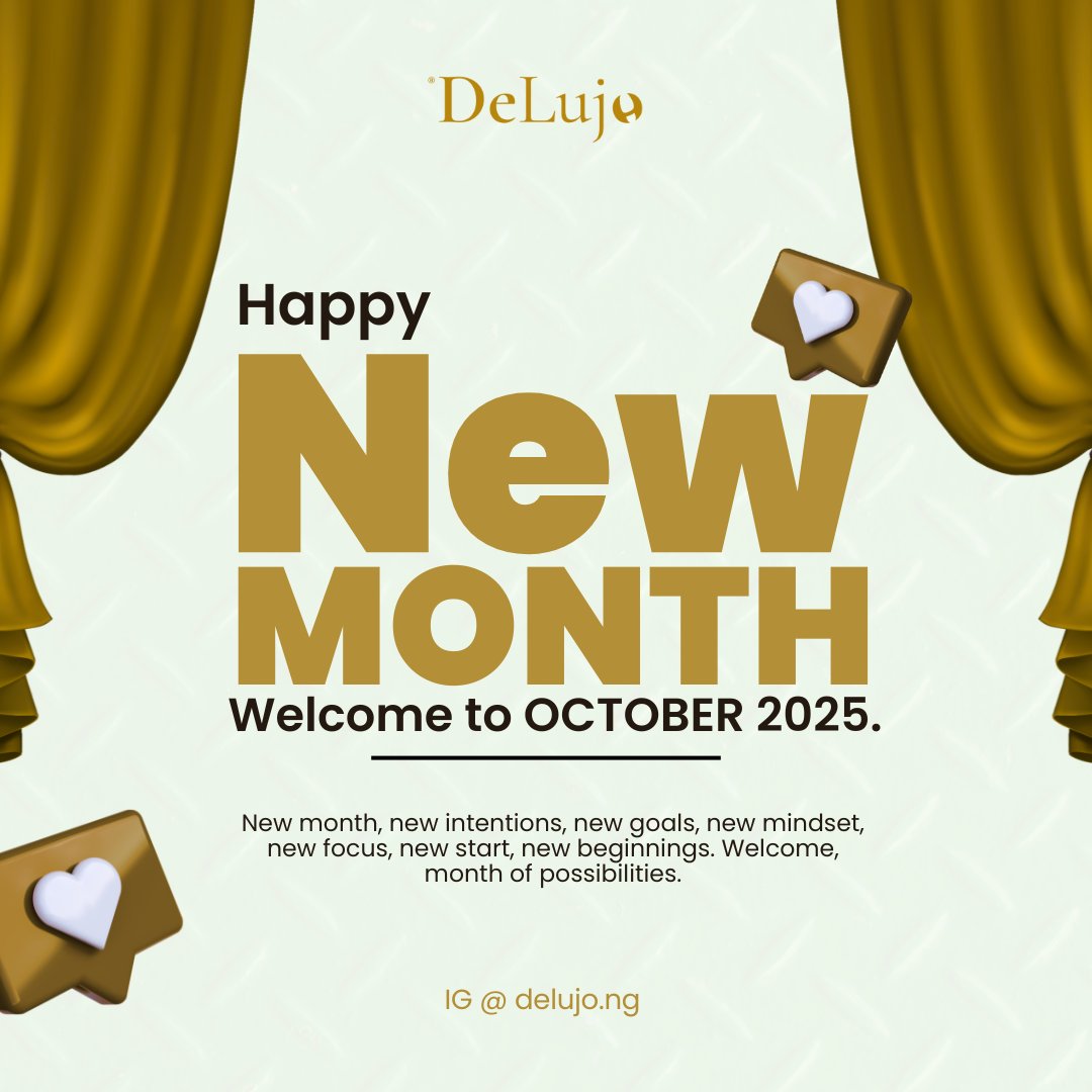 It's a new month,cheers to new beginnings 🎉. Laceitwithdeji,now Delujo is coming back better!🤭