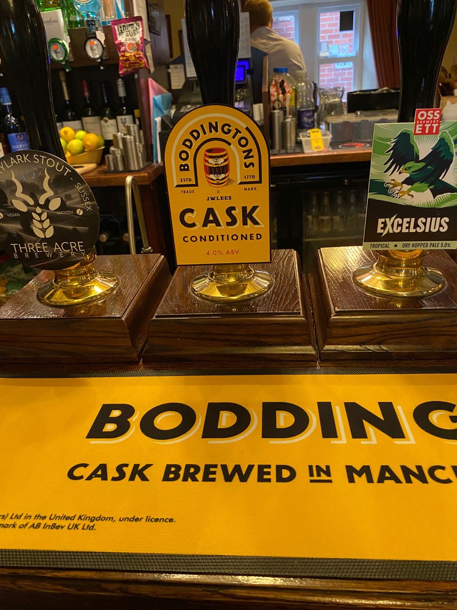 Beers on this week featuring <a href="/Three_Acre/">Three Acre Brewery</a>, <a href="/BoddingtonsUK/">Boddingtons | Official</a> &amp; <a href="/ossettbrewery/">Ossett Brewery</a> 

<a href="/clithbeerfest/">Clitheroe Beer Festival 🍻</a> <a href="/camraeastlancs/">CAMRA East Lancs: Witch Ale News (Official)</a>