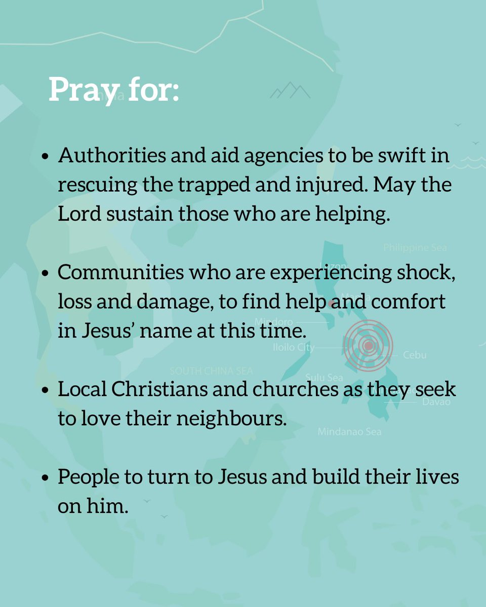 Please join us in prayer after #PhilippinesQuake