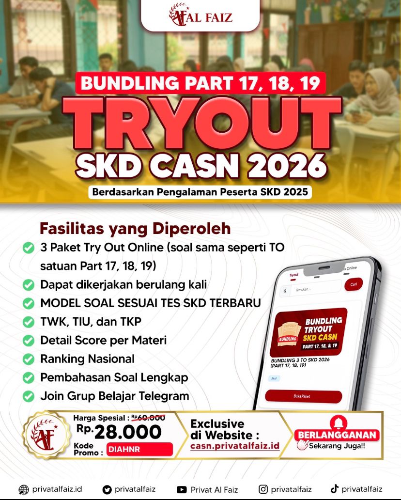 hellowgirl_'s tweet photo. Gunakan kode DIAHNR dan dapatkan pot harga! Berlaku untuk semua paket tryout SKD. 

#ZonaUang #Zonajajan #SNBT #UTBK #CPNS2025 #PrivatAlfaiz #Sekdin #SKDCPNS #SKDCPNS #Kedinasan #CPNS https://t.co/dcYNaTu7uj