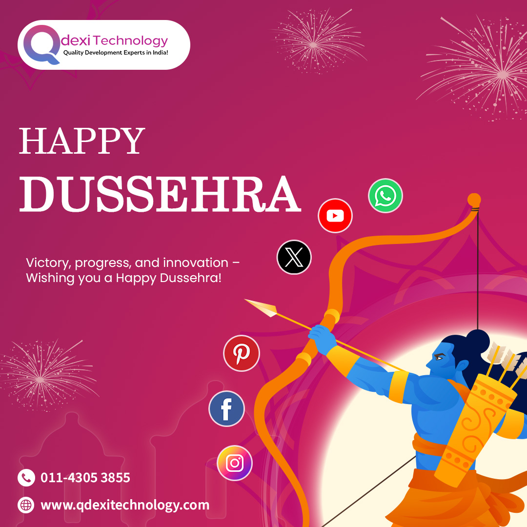 QdexiTechnology's tweet image. This Dussehra, Qdexi Technology empowers brands with digital success, innovation, and growth beyond limits.

#HappyDussehra #QdexiTechnology #Dussehra2025 #CelebrateWithQdexi #DigitalSuccess #QdexiGrowth #FestiveInnovation #VictoryWithQdexi #GoodOverEvil #QdexiSolutions