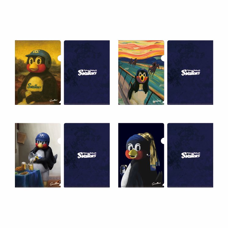 ヤクルトスワローズショップでつば九郎の「芸術の秋」グッズ 「るー