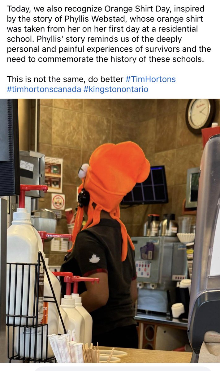 QueenB_82's tweet photo. Not cool #TimHortons https://t.co/yxXmy2yLgC