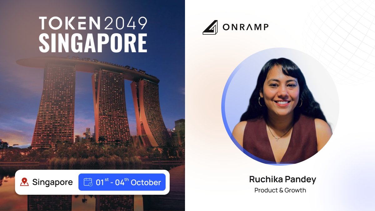onrampmoney's tweet image. @onrampmoney is at @token2049 Singapore!
Meet Ruchika Pandey, driving Product & Growth at Onramp Money.
She’s actively working on CryptoCards — turning your crypto into real-world spending power. 💳
💥 Spend crypto at 100M+ merchants globally
🌍 Zero FX markups, always…