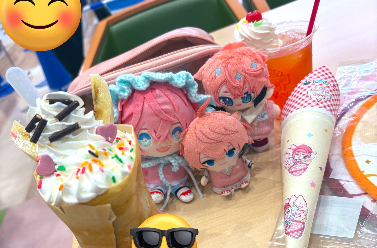 マリオンクレープ対ありでした😋
クレープ１つ食べるのが限界だったのでまた期間内に行きたい！次はマナくんのお食事クレープ絶対食べる
#にじマリオンクレープ