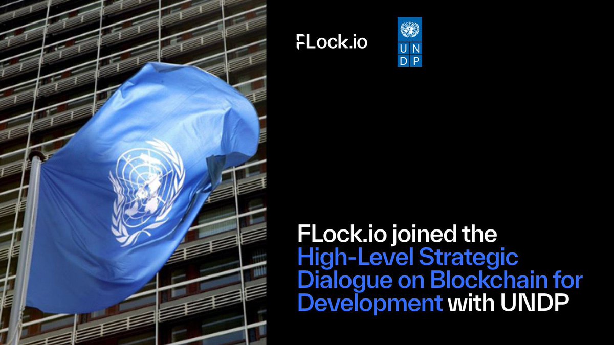 0x7SUN's tweet photo. Thx @UNDP for the invitation. 

Heard great things about blockchain strategic board discussions with FLock’s epic representatives @YifanX and @sameeha_rehman 

More initiatives to come, lots of “the 1st in the world” to be built by @flock_io 

Stay FLocked. https://t.co/H0nSUqL5Tp