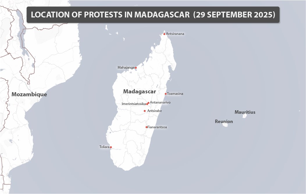 #Madagascar – Rajoelina responds

President Andry Rajoelina dismissed prime minister Christian Ntsay and dissolved parliament on 29 September.

Our analysis briefing from 30 September is available here: thesignalroom.com/madagascar-raj…