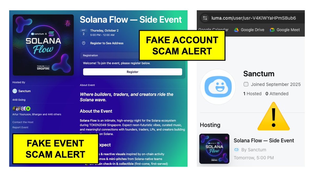 🚨 PSA - THIS IS A FAKE EVENT BY A FAKE ACCOUNT 🚨

PLEASE DO NOT SIGN UP OR INTERACT WITH ANY OF THE LINKS SENT BY THIS ACCOUNT