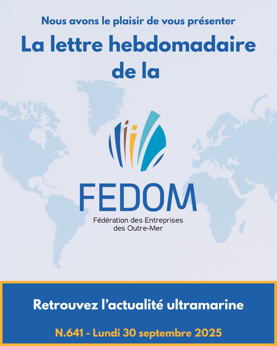 📢 Dans son édito, Hervé Mariton alerte : « Taxez les riches… au final ce sont les salariés qui trinqueront ».

À retenir : justice fiscale, enquête Outre-mer, interview Micheline Jacques &amp; pressions budgétaires.

 👉 fedom.org/2025/09/29/let…
#OutreMer #Économie #Fiscalité #FEDOM
