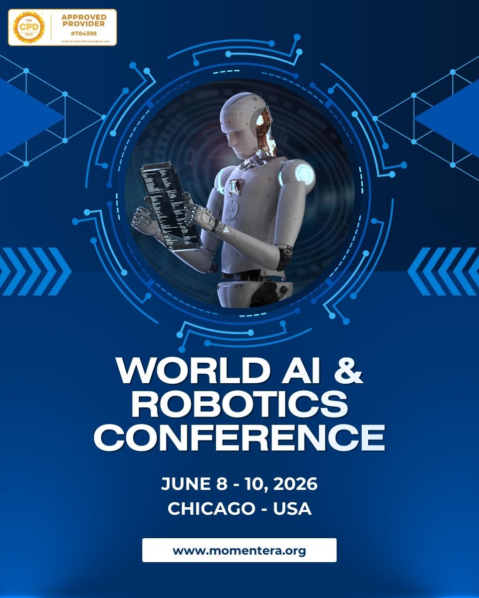 Momenteraevents's tweet image. 🤝 Innovation thrives on collaboration.
The World #AI & #RoboticsConference 2026 is where researchers, startups, and global enterprises come together to co-create the future.
👉 momentera.org/conferences/AI…
#Collaboration #Innovation #AI #Robotics #AI2026 #Networking #FutureOfTech