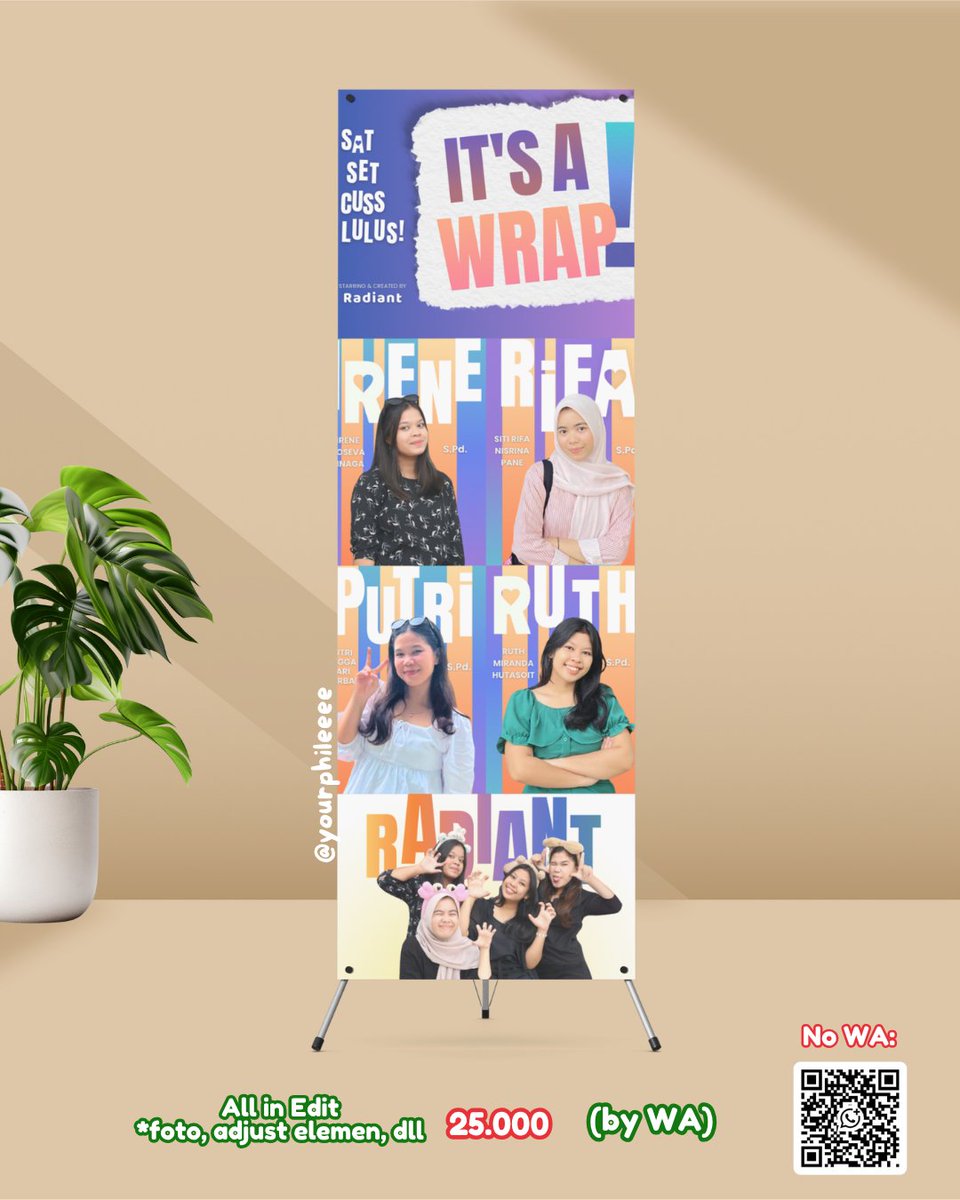 cinephileeeee's tweet photo. 🥂Jasa Desain Banner Sidang Murah 15k📷

- Order Template only (no edit foto dll): 15k
- Order desain/edit: 25k
- Bisa req tema lain start 25k

ORDER: https://t.co/ggjFYTyUZM
template only: https://t.co/hOfHuYMoql
#zonajajan️️ #zonauangᅠ https://t.co/vnTxjcj05O